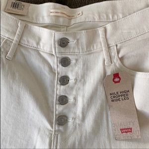 Levi’s mile high cropped wide leg jeans